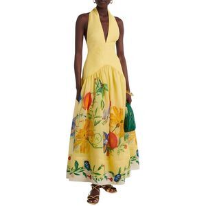 Yellow Floral Maxi Dress